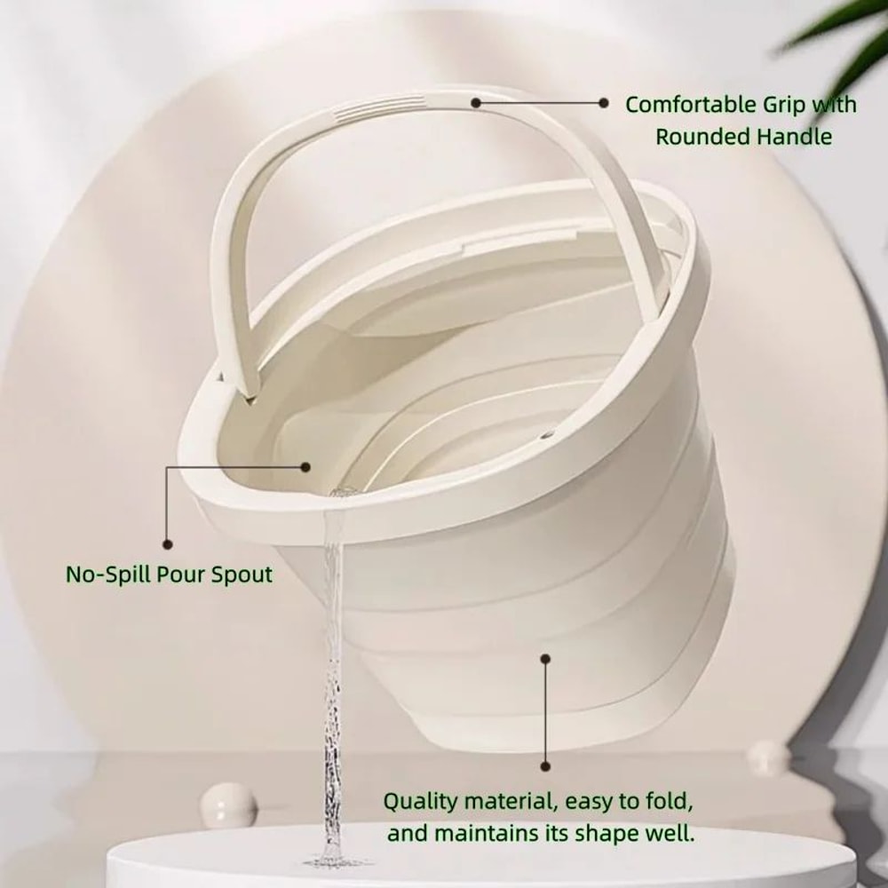 Collapsible UltraFlat Car Wash Bucket 10L5L 3