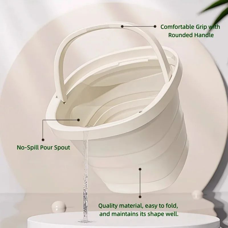 Collapsible UltraFlat Car Wash Bucket 10L5L 3