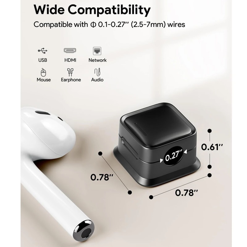 Magnetic SelfAdhesive Cable Clip Organizer 618 PCS 7