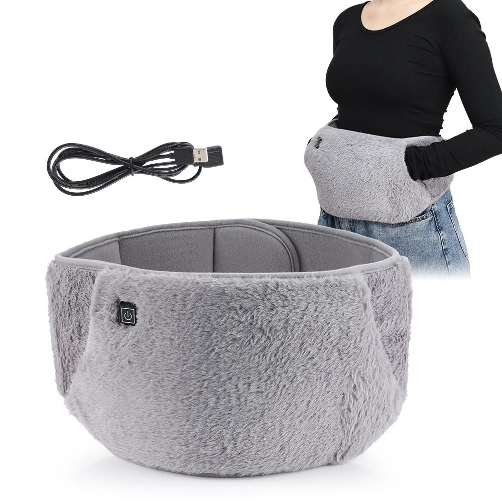 USB Electric Heating Waist Belt Hot Compress Warmer 9