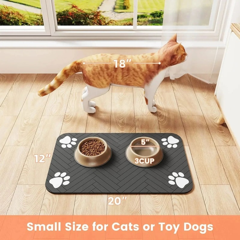 Waterproof Absorbent Pet Feeding Mat For Dog And Cat 3
