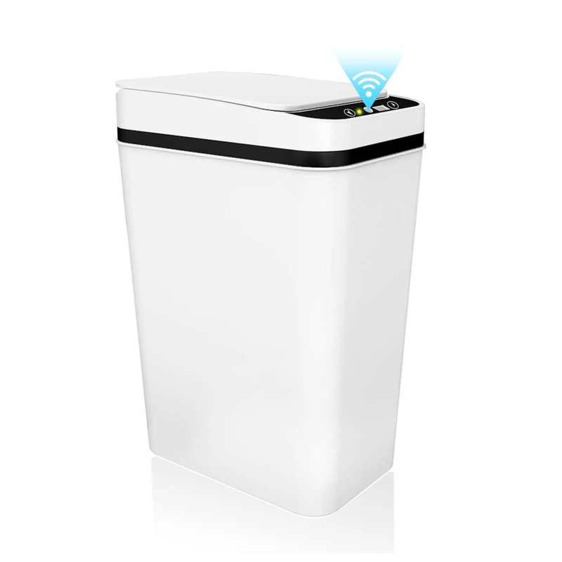 Touchless Motion Sensor Bathroom Trash Can With Lid 13