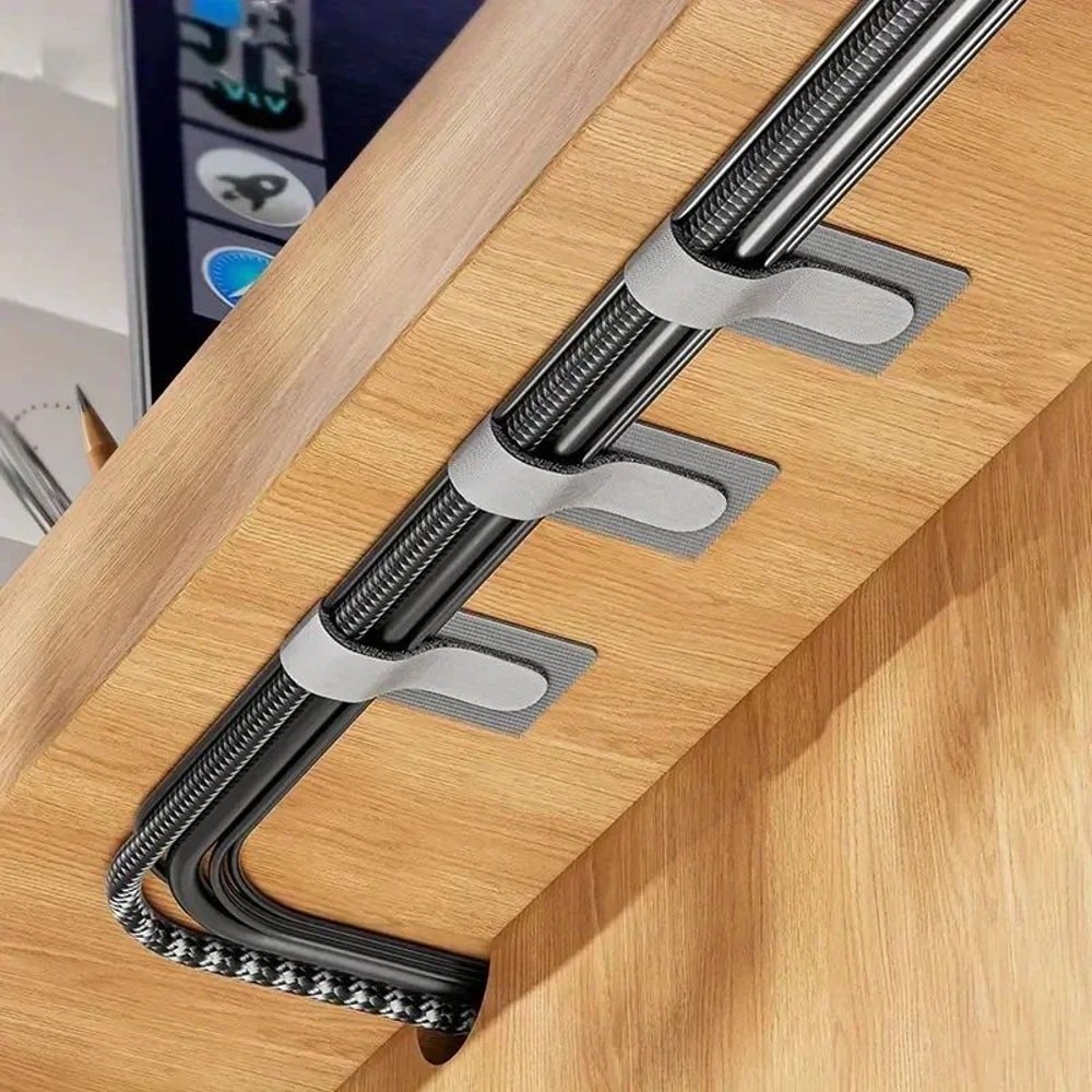 Reusable SelfAdhesive Cable Ties Adjustable Cord Organizer 7