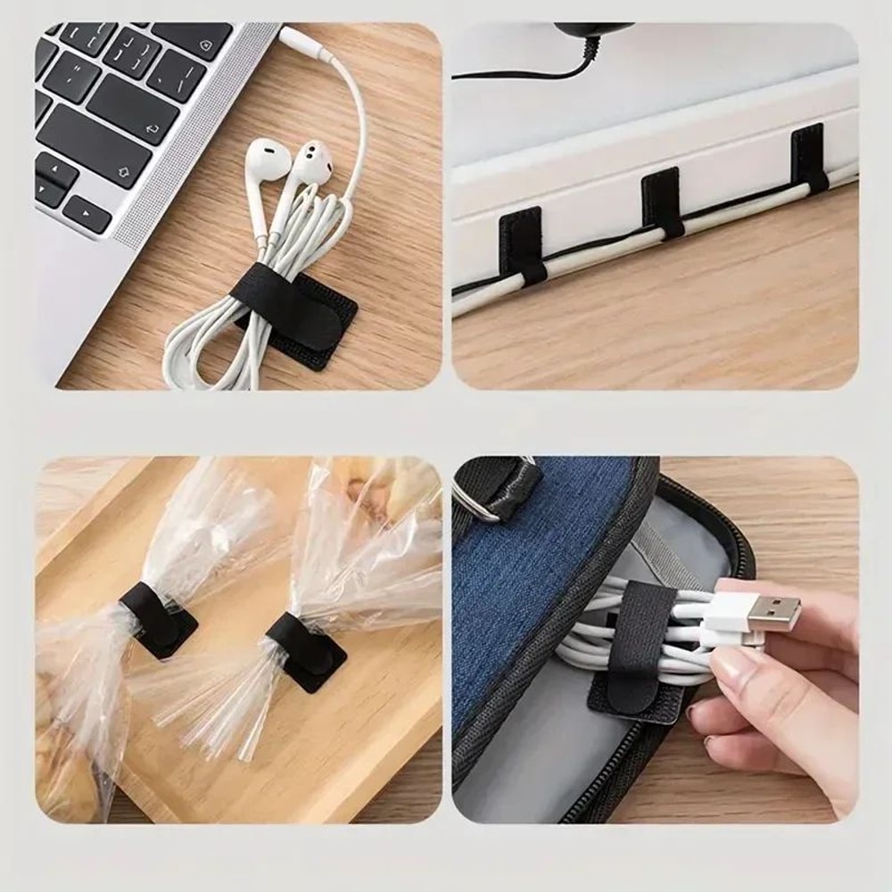Reusable SelfAdhesive Cable Ties Adjustable Cord Organizer 9