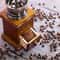 Vintage Wooden Manual Coffee Grinder Hand Crank Burr Mill 4