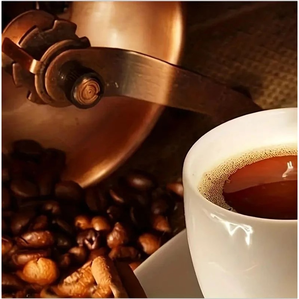 Vintage Wooden Manual Coffee Grinder Hand Crank Burr Mill 5