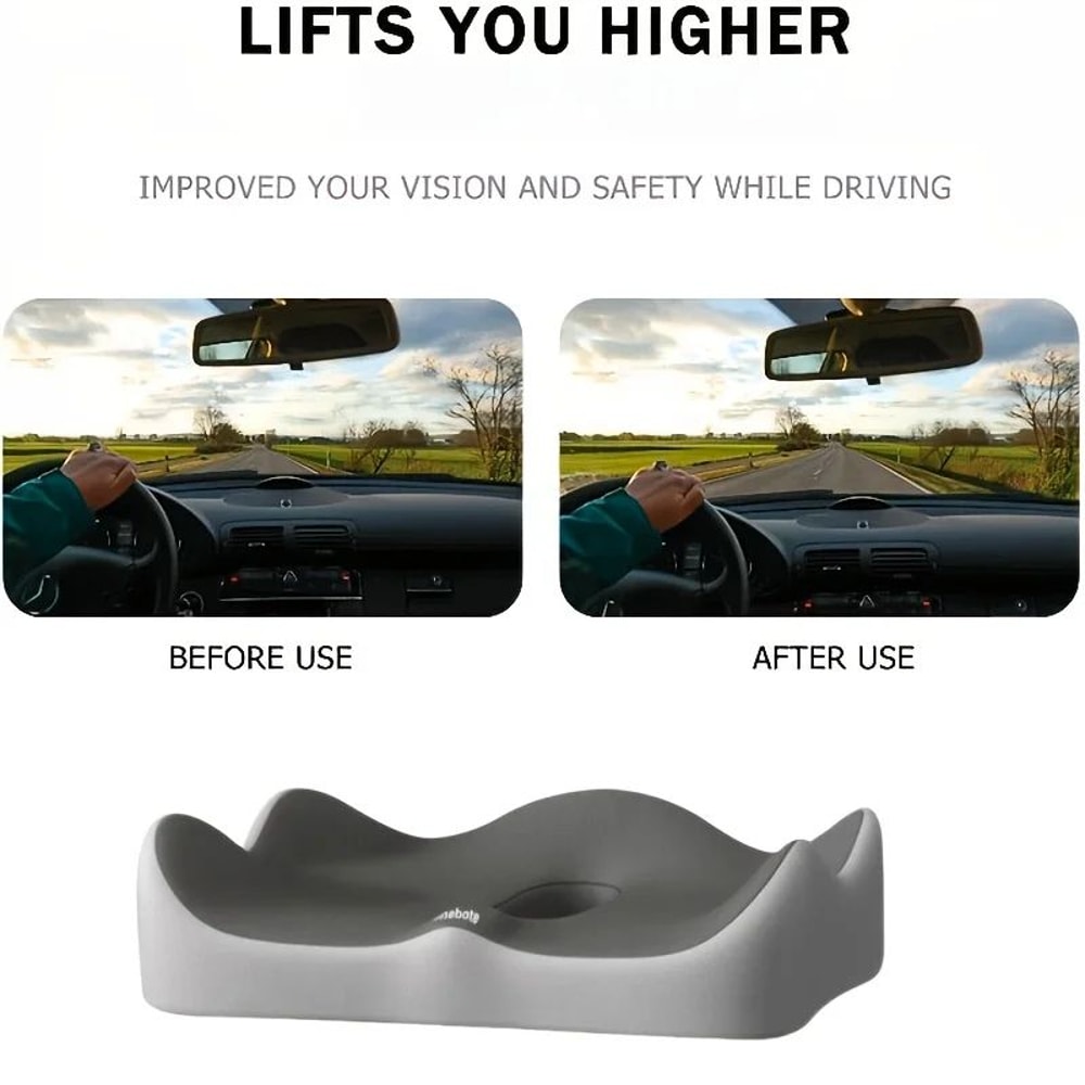 3D Ergonomic Memory Foam Seat Cushion With Washable Cover 7