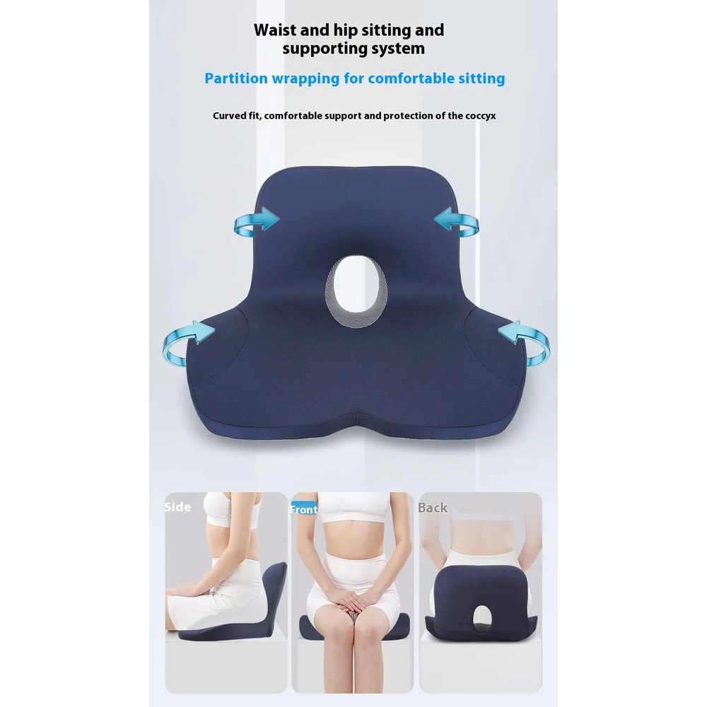 LShaped Memory Foam Office Seat Cushion With AntiSlip Support 4