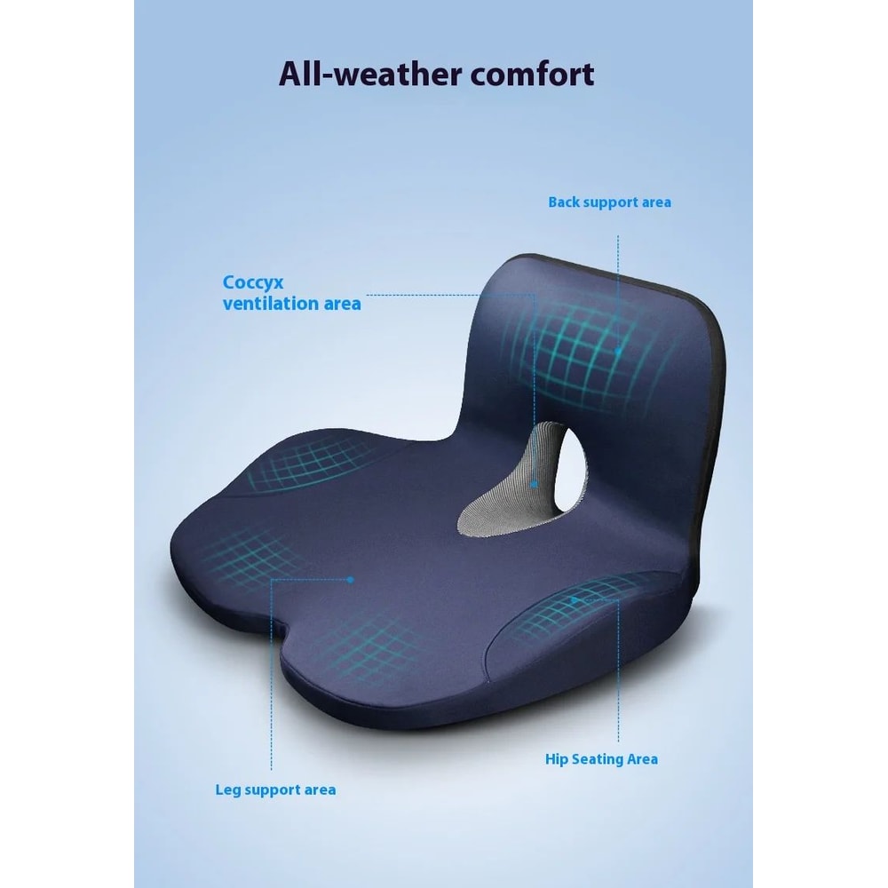 LShaped Memory Foam Office Seat Cushion With AntiSlip Support 7