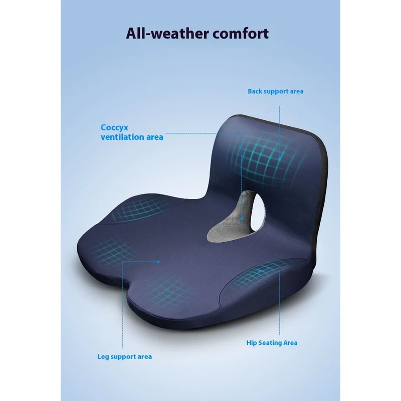 LShaped Memory Foam Office Seat Cushion With AntiSlip Support 7