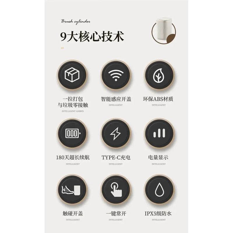 20L Automatic Smart Sensor Trash Can Waterproof Large Capacity 7