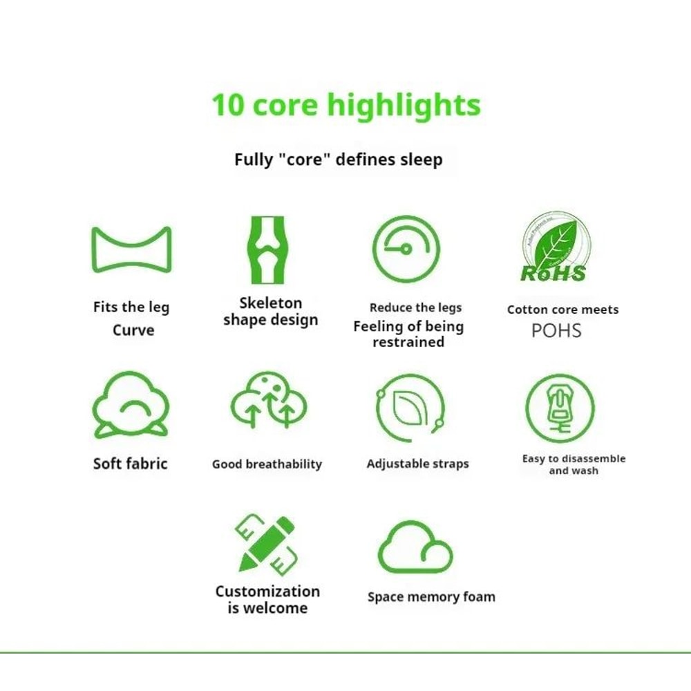 Orthopedic SlowRebound Memory Cotton Leg And Knee Pillow 6