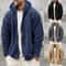 Mens DoubleSided Fleece Warm Hooded Jacket 0