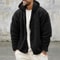Mens DoubleSided Fleece Warm Hooded Jacket 1