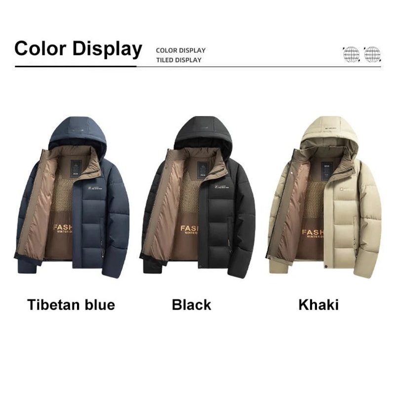 Graphene Warm Windproof Hooded Jacket For Men 10