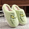 Plus Size Plush Green Monster Fur Indoor Slippers 0