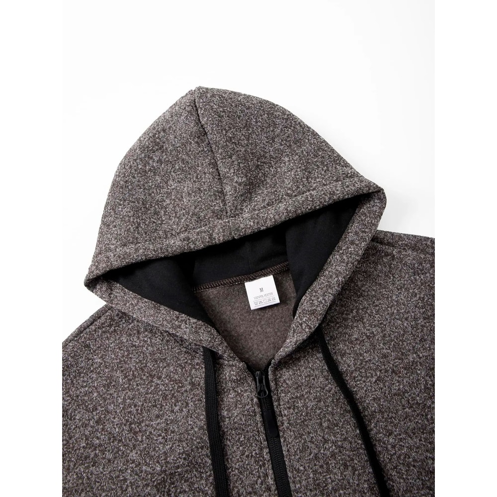 Mens Streetwear Oversized Zipper Hooded Sweatshirt Jacket 2