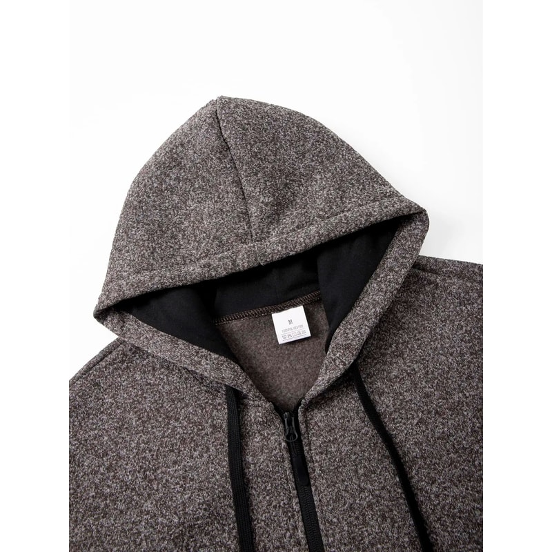 Mens Streetwear Oversized Zipper Hooded Sweatshirt Jacket 2