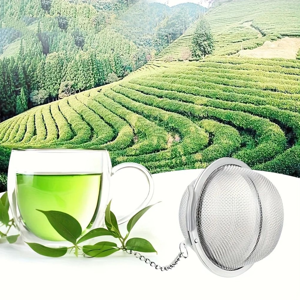 304 Stainless Steel Tea And Soup Filter Ball With Chain Hook 6