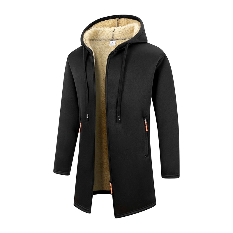 Mens Thickened Warm Winter Hoodie Jacket 2