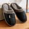 Mens Winter PU Leather Fur Lined Home Slippers 0