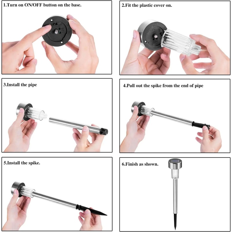 10 Piece Solar LED Garden Path Lights Set 10