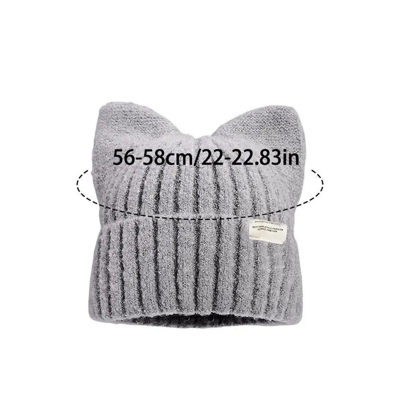 Cute Cat Ear Knitted Winter Beanie 11