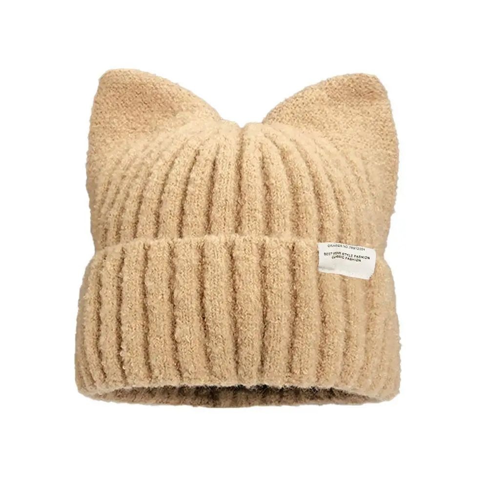 Cute Cat Ear Knitted Winter Beanie 15