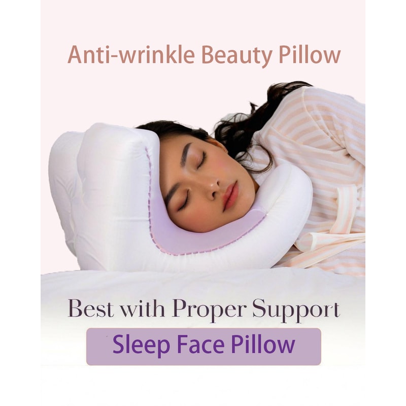 AntiWrinkle Beauty Pillow Back Sleep Face Pillow With Free Pillowcase 5