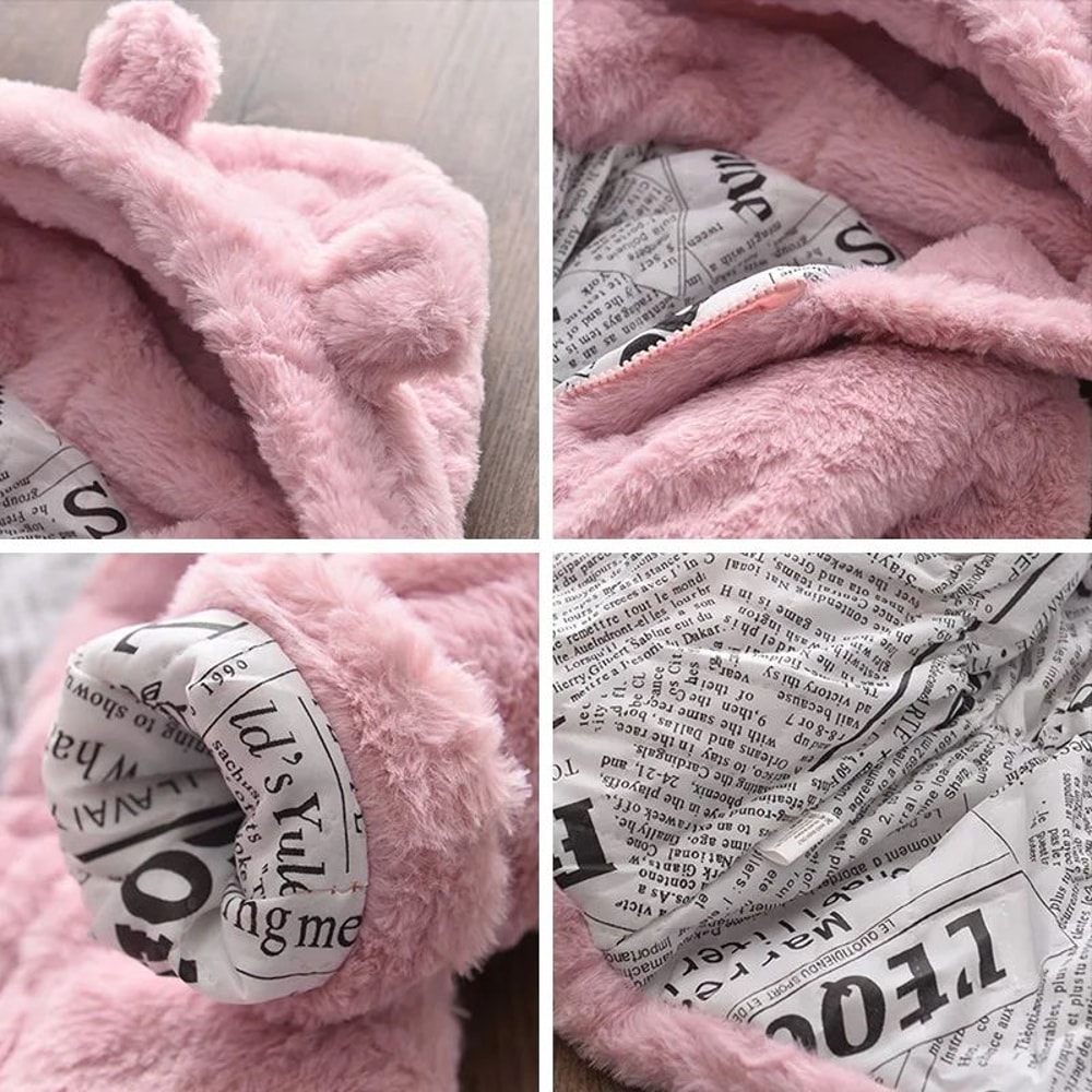 Baby Girls Faux Fur Hooded Winter Coat 4