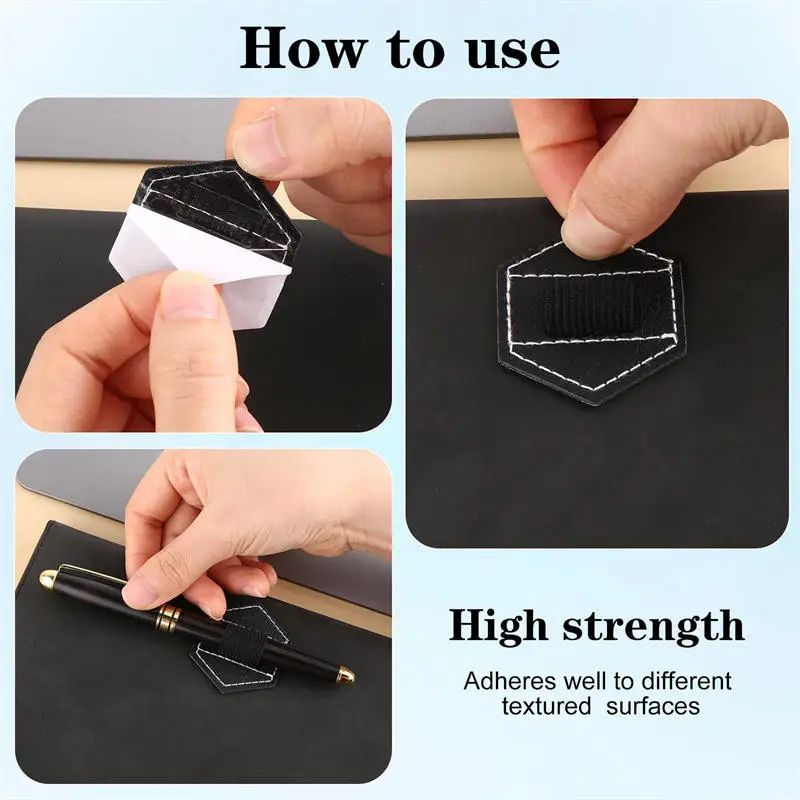 PU Adhesive Magnetic Pen Holder For Tablet And Laptop 4