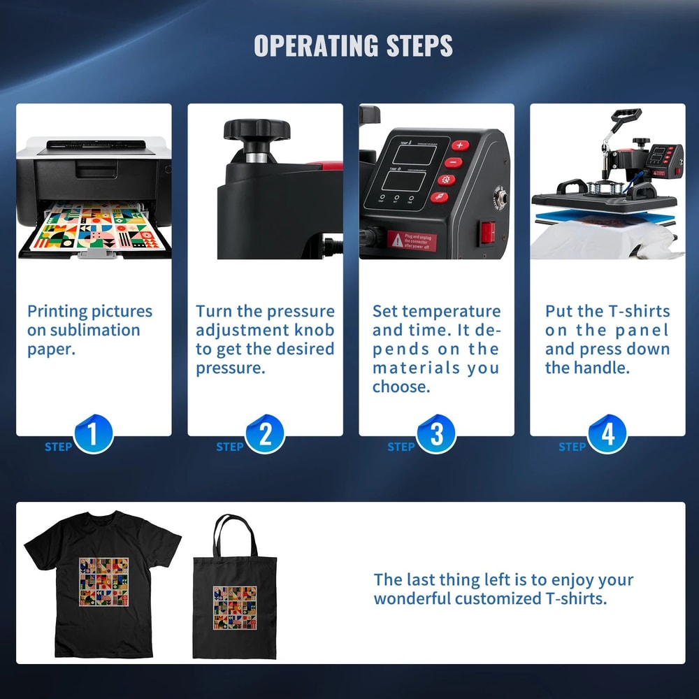 SucceBuy 5in1 12x15 Heat Press Machine 4