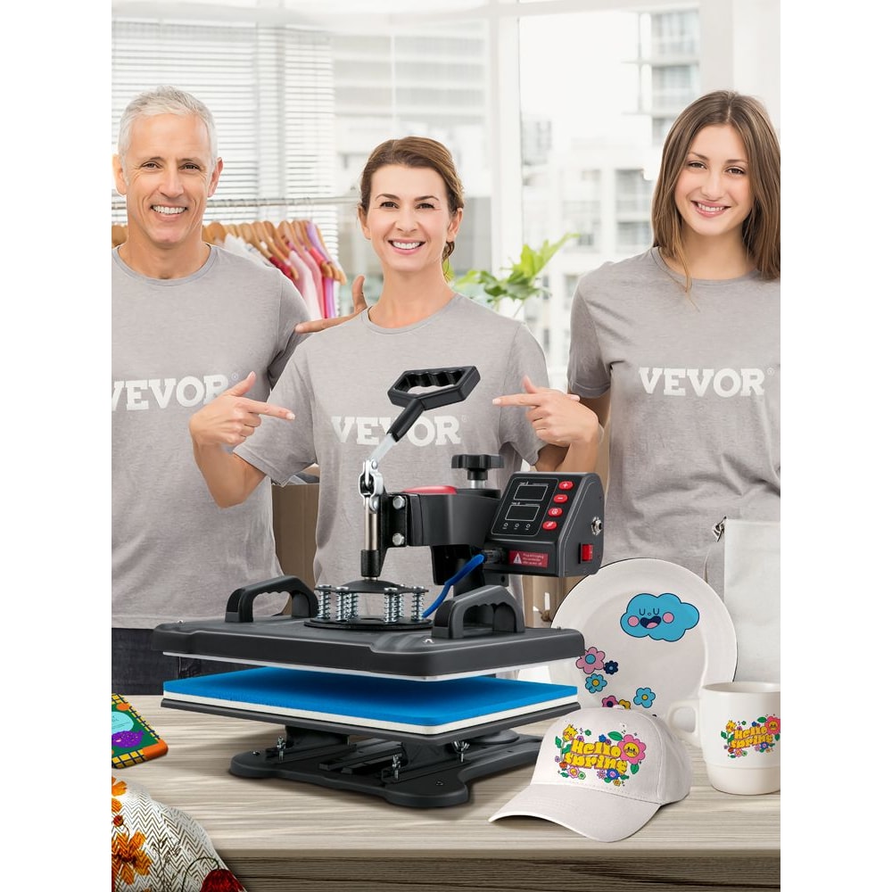 SucceBuy 5in1 12x15 Heat Press Machine 6