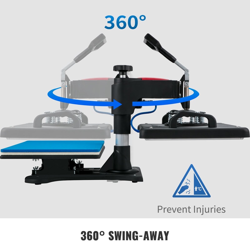 SucceBuy 5in1 12x15 Heat Press Machine 8
