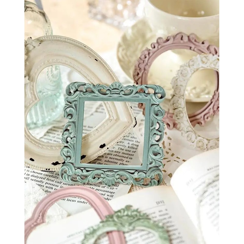 Vintage Hollow Relief Design Cardstock Sheets Set 8