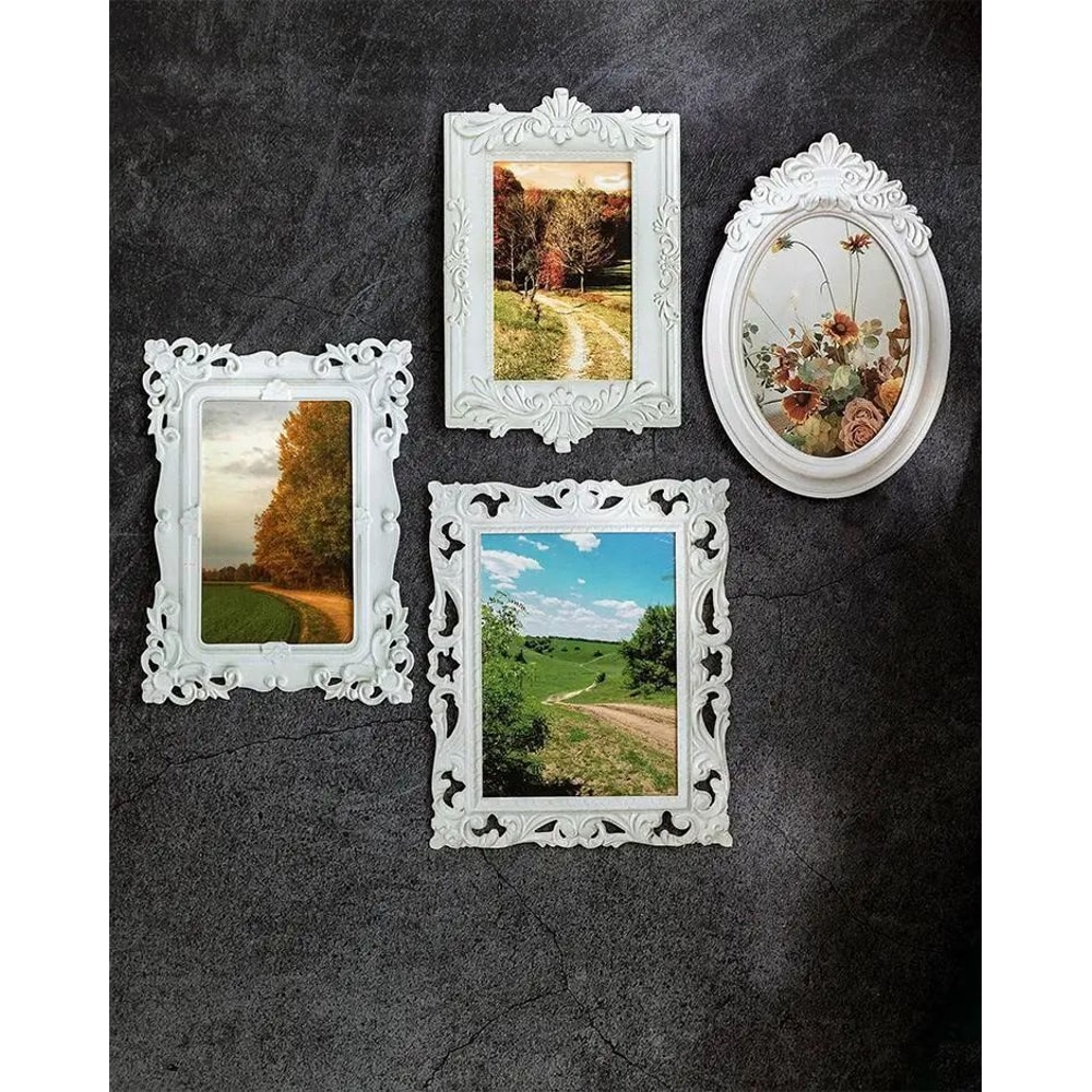 Vintage Hollow Relief Design Cardstock Sheets Set 10