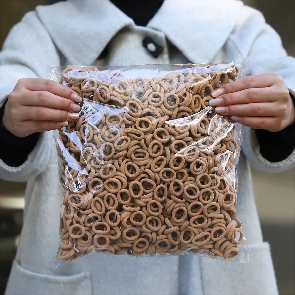 50 PC Colorful Nylon Elastic Hair Ties Set 21