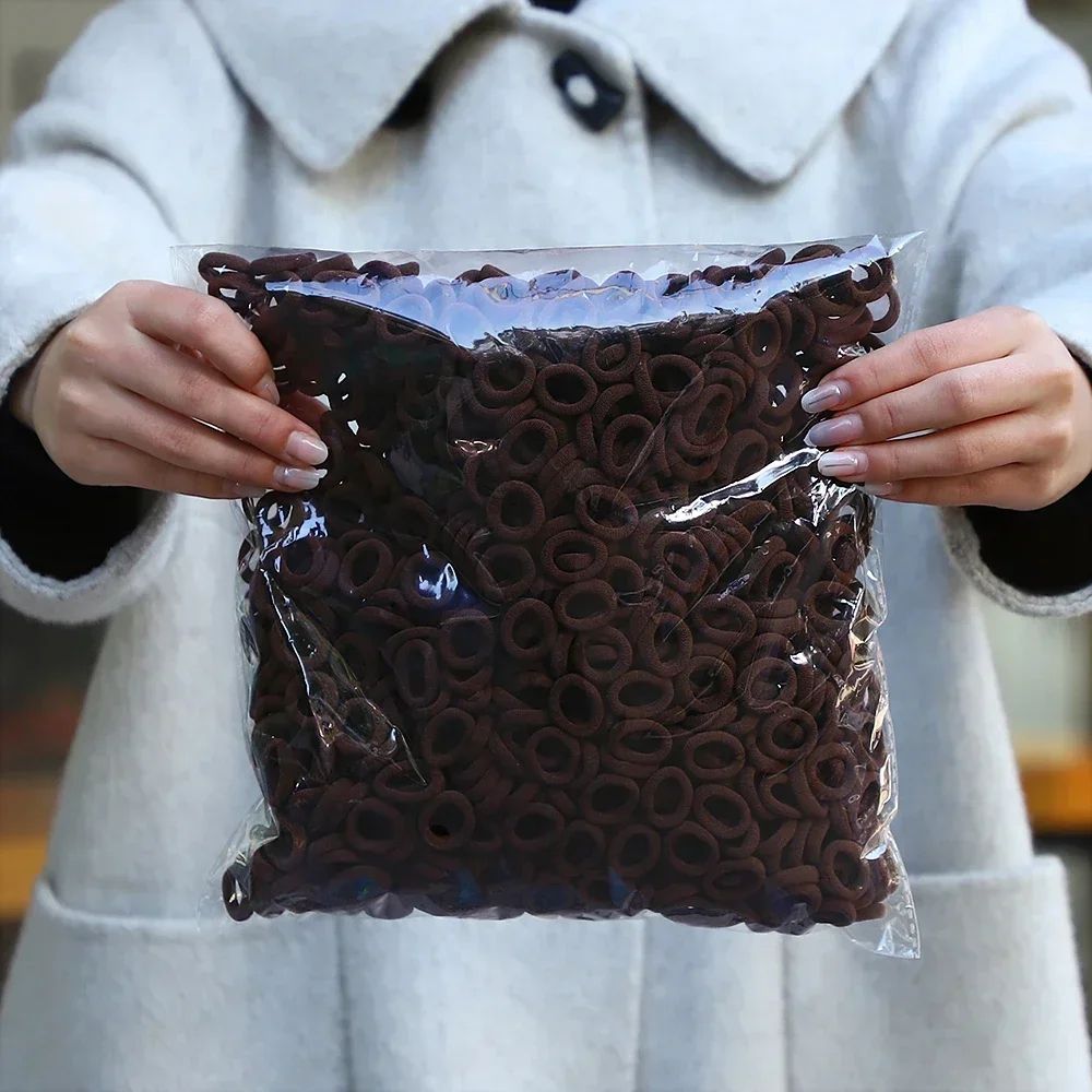 50 PC Colorful Nylon Elastic Hair Ties Set 17