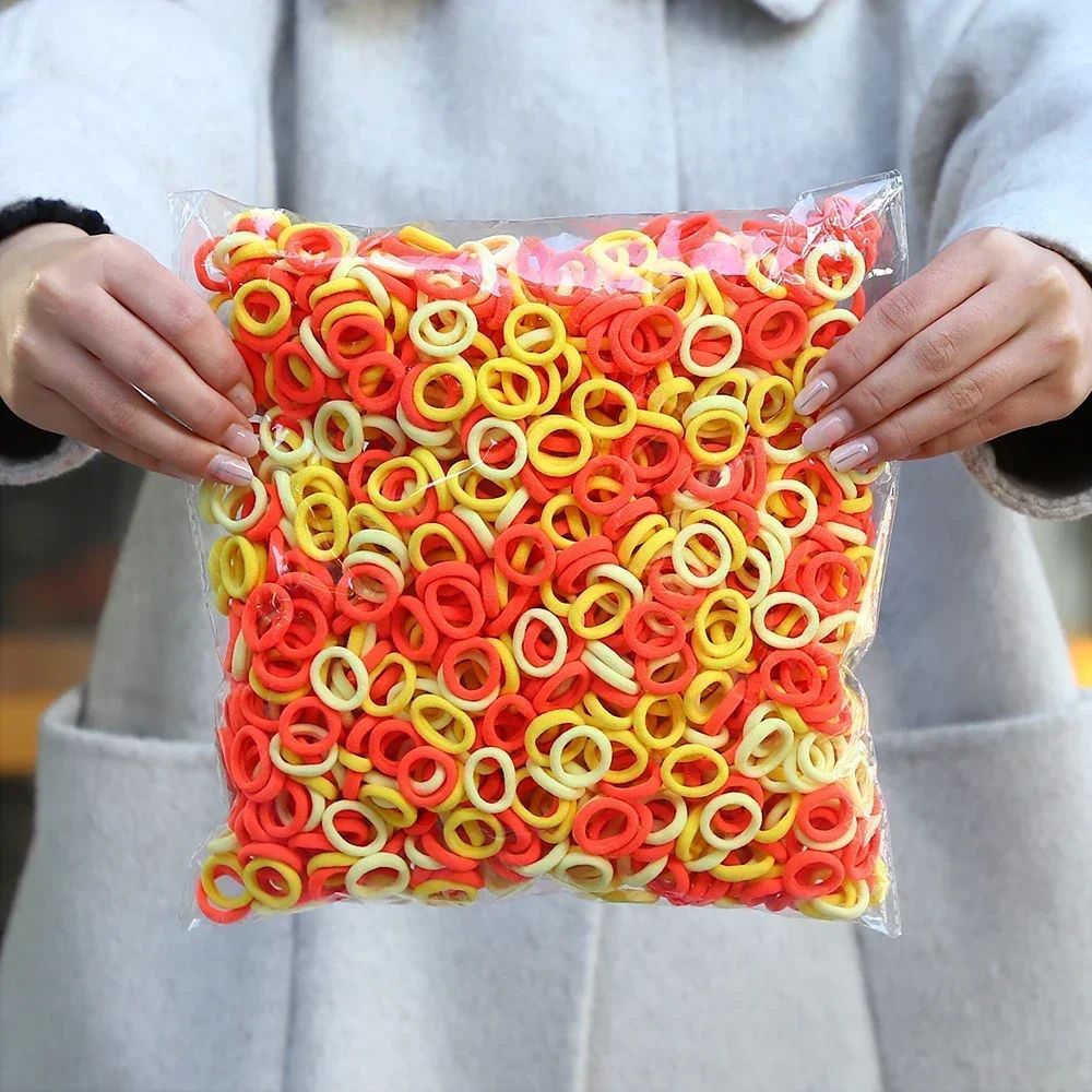 50 PC Colorful Nylon Elastic Hair Ties Set 10