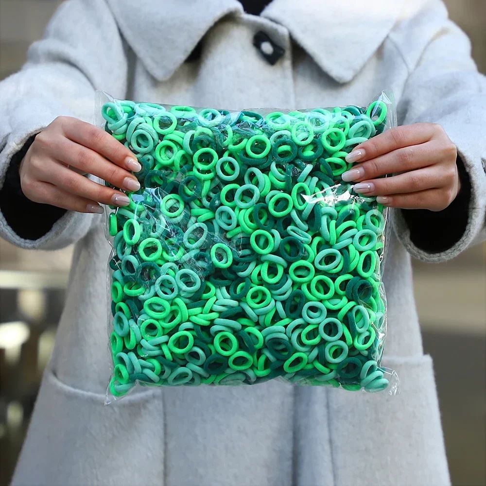 50 PC Colorful Nylon Elastic Hair Ties Set 12