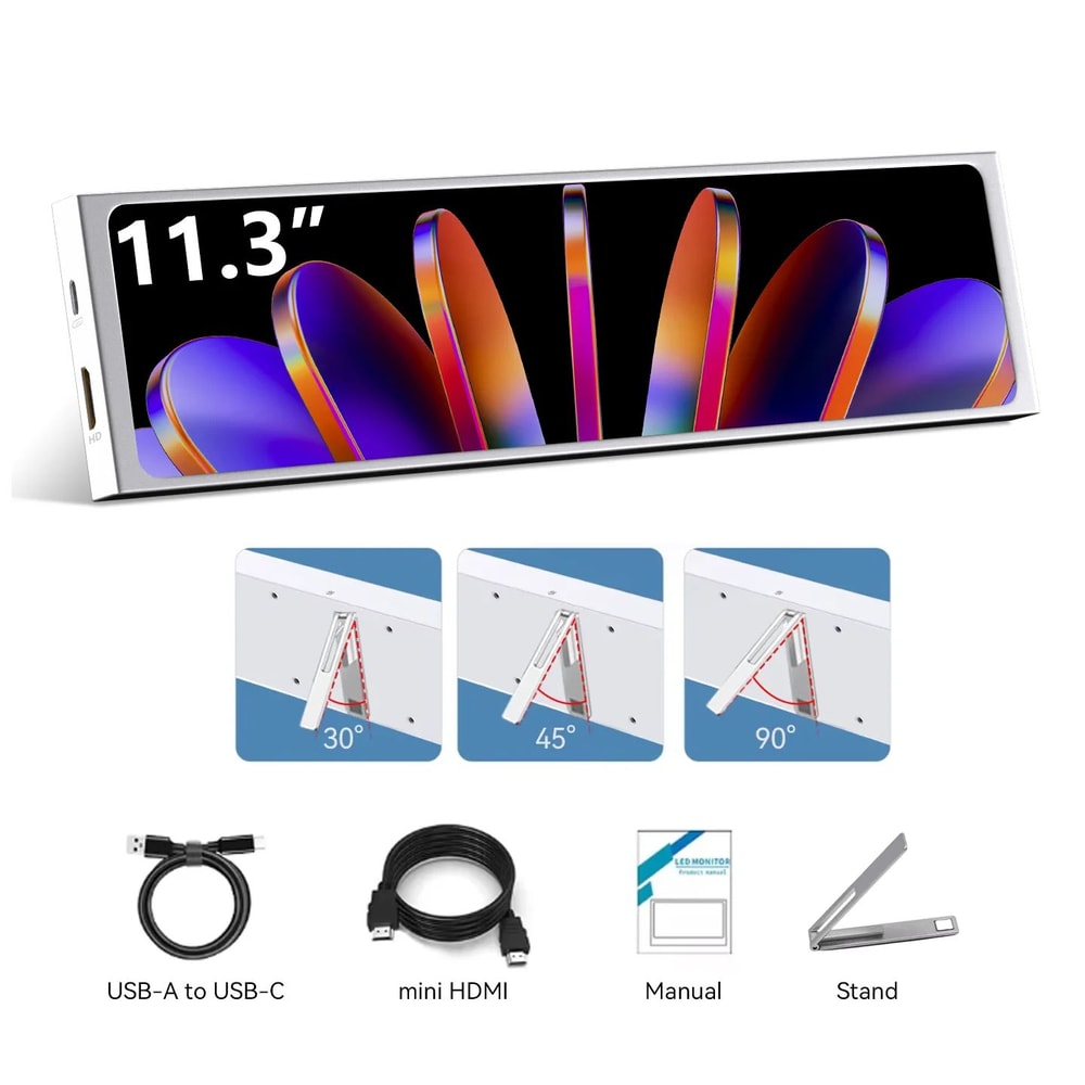 113 Inch Portable IPS Monitor With HDMI And USBC 9