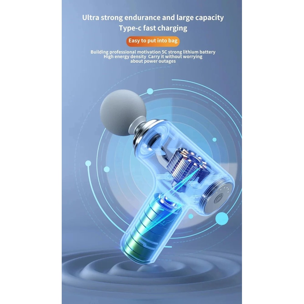 Portable HOMEFISH Electric Massage Gun With LED Display 8