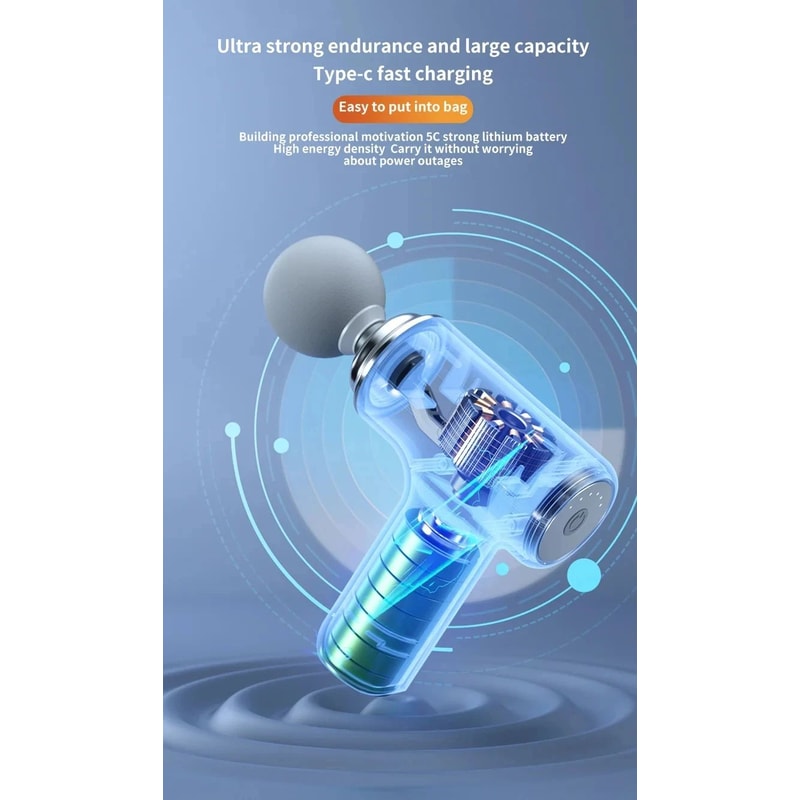 Portable HOMEFISH Electric Massage Gun With LED Display 8