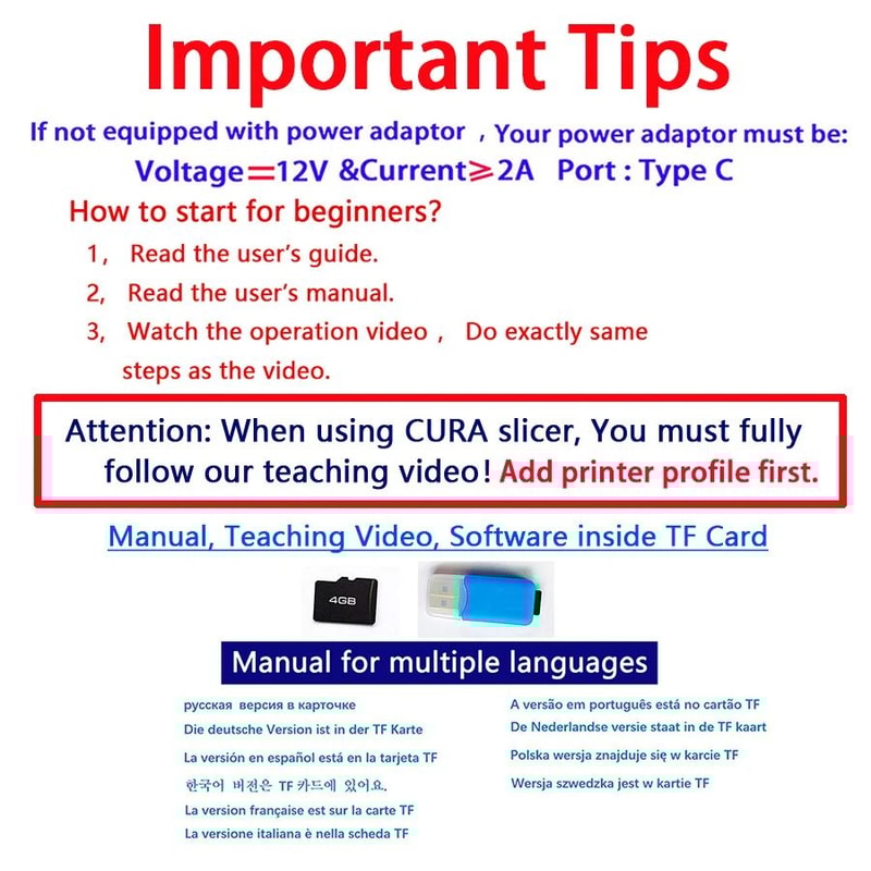 EasyThreed EntryLevel 3D Printer With Power Adapter 3