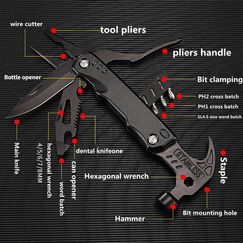 Outdoor MultiFunctional Folding Claw Hammer 3