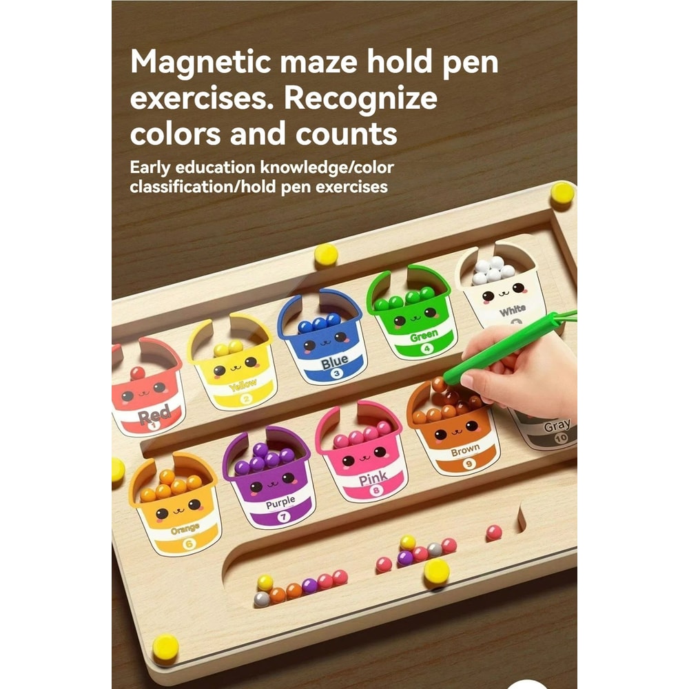 Magnetic Maze Walking Ball Early Education Puzzle 9