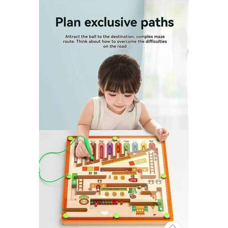 Magnetic Maze Walking Ball Early Education Puzzle 14