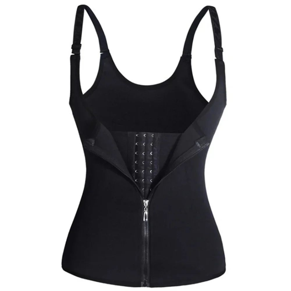 Womens Zipper Waist Trainer Tank Top Body Shaper 8