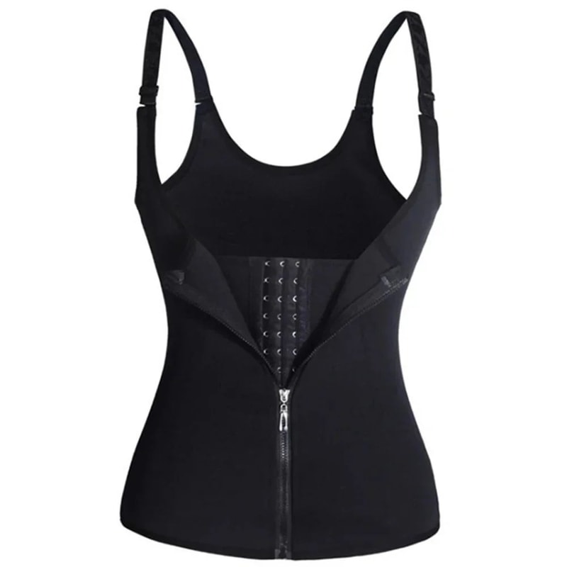 Womens Zipper Waist Trainer Tank Top Body Shaper 8