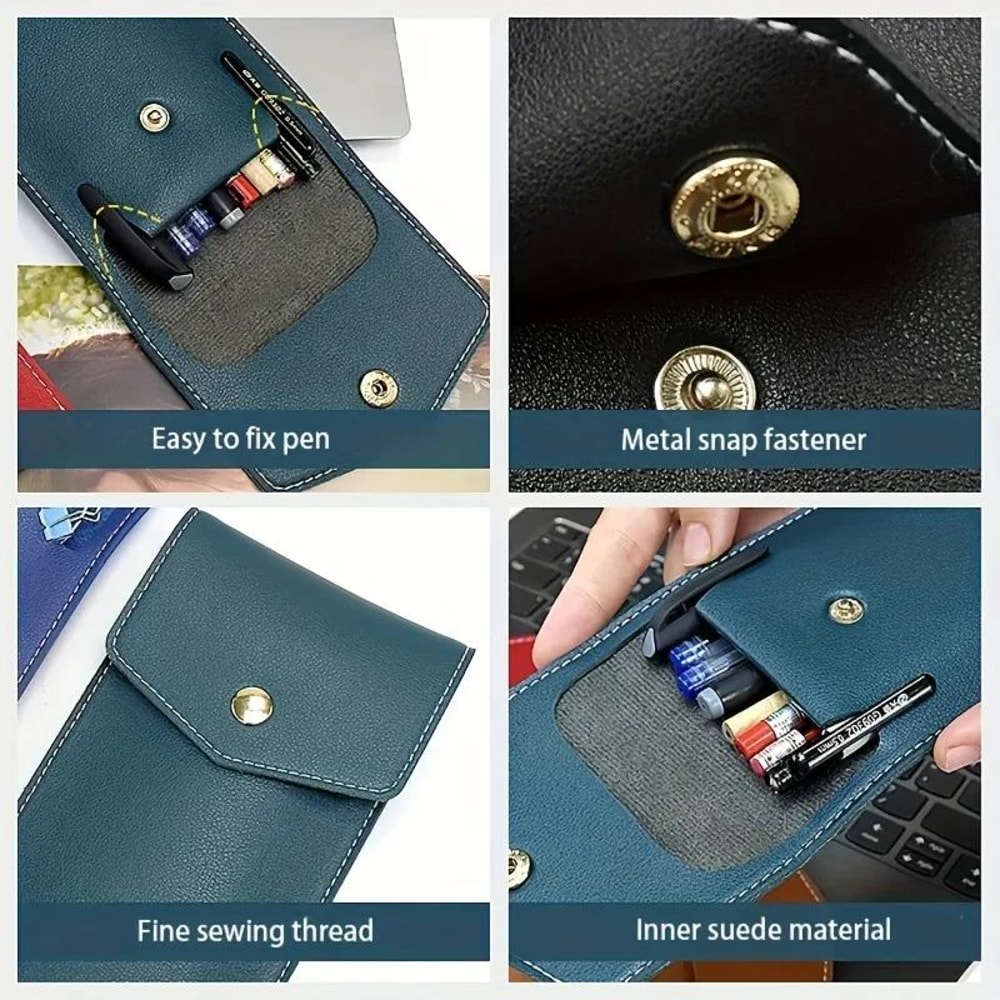 PU Leather LargeCapacity Pencil And Stationery Case 1